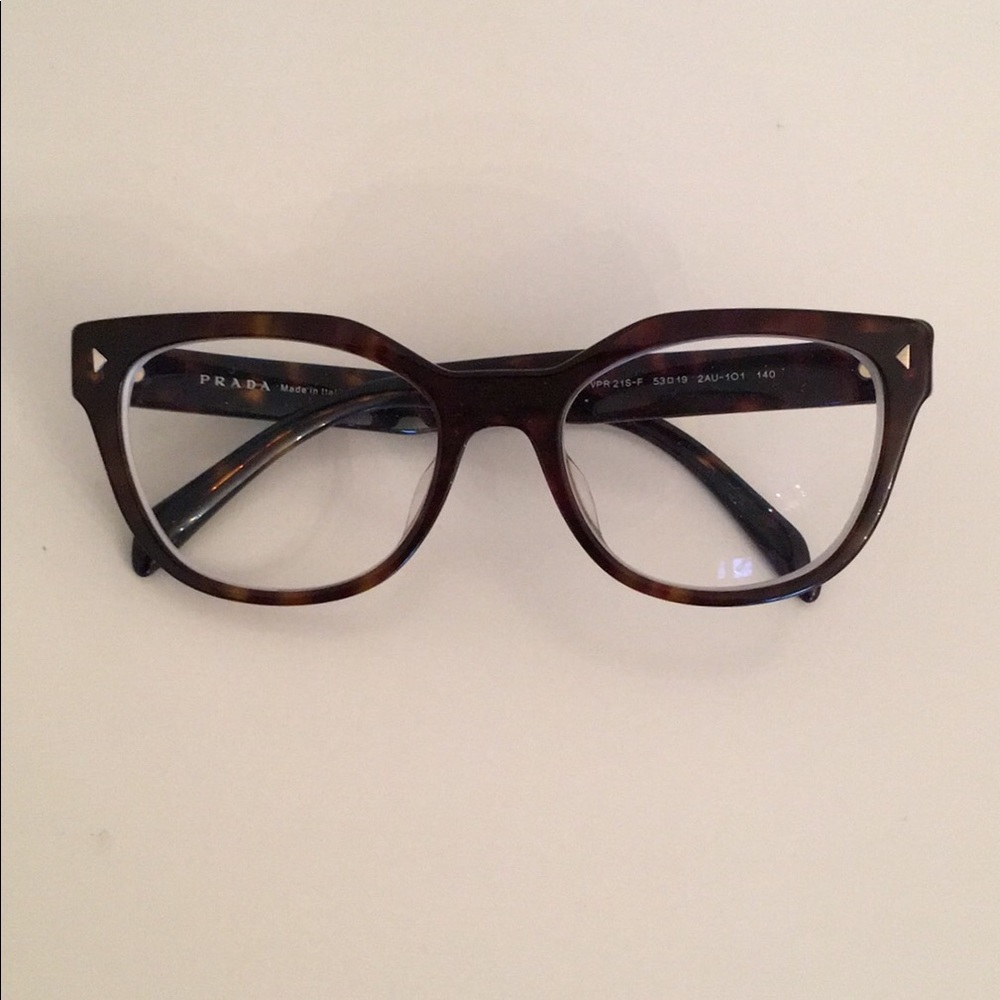 Prada dark tortoise eyeglasses frame